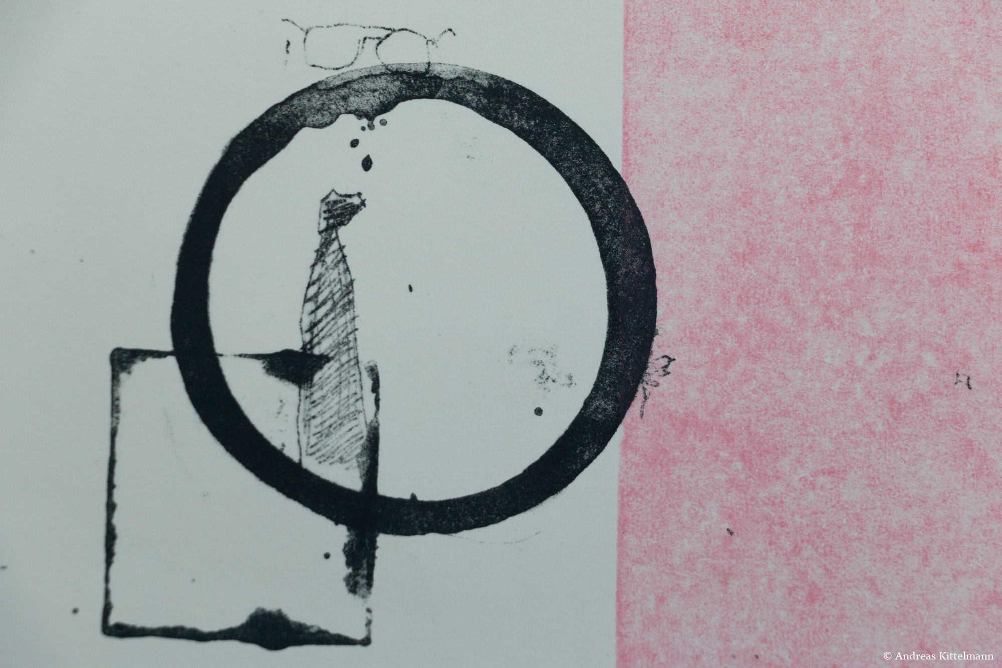 Cornel Entfellner, Akzentuierung der Gesellschaft als Erinnerung & Rückstände (Detail), 2019, Lithographie & Linolschnitt, ca. 44 x 50 cm, II/VII